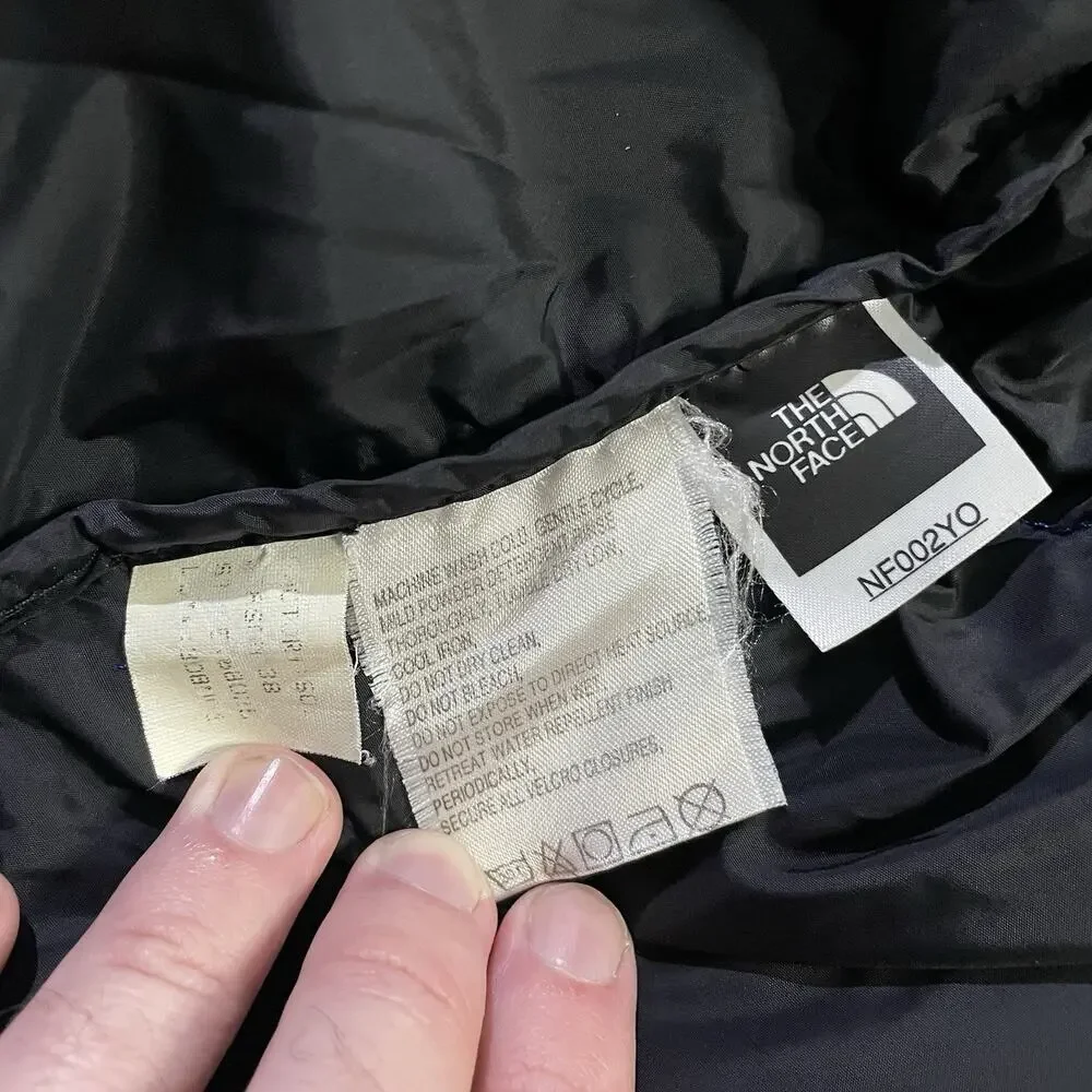 VTG 1998 The North Face Nuptse 700 Down Puffer Jacket‎ Blue Black Men's Large